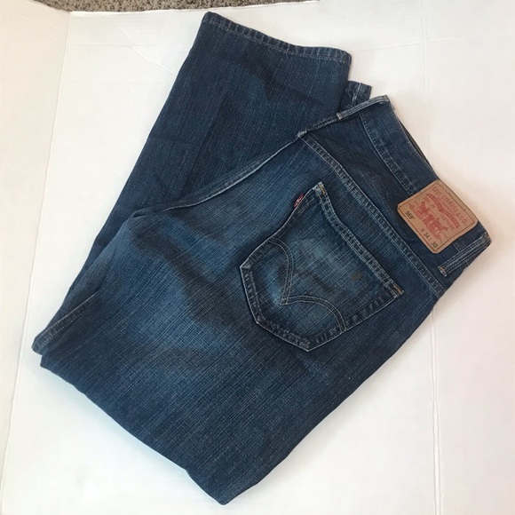 Levis 569 Loose Straight Dark Wash Jeans Men 34x30 Vintage - Picture 1 of 7